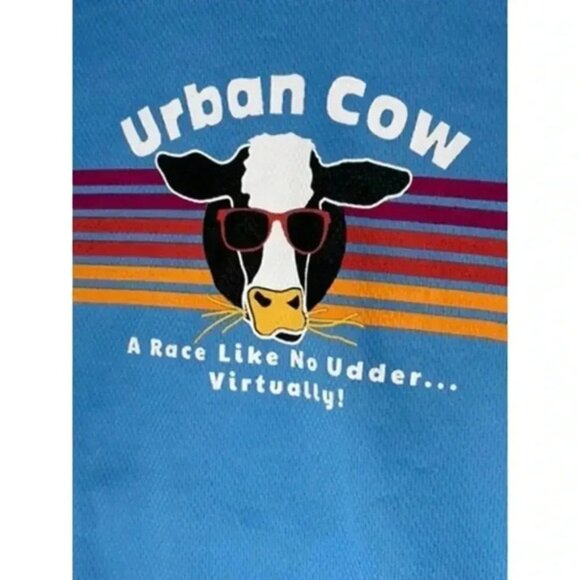 Urban Cow Women's Running Exercise Shirt With Cow Image - Large - Picture 4 of 7